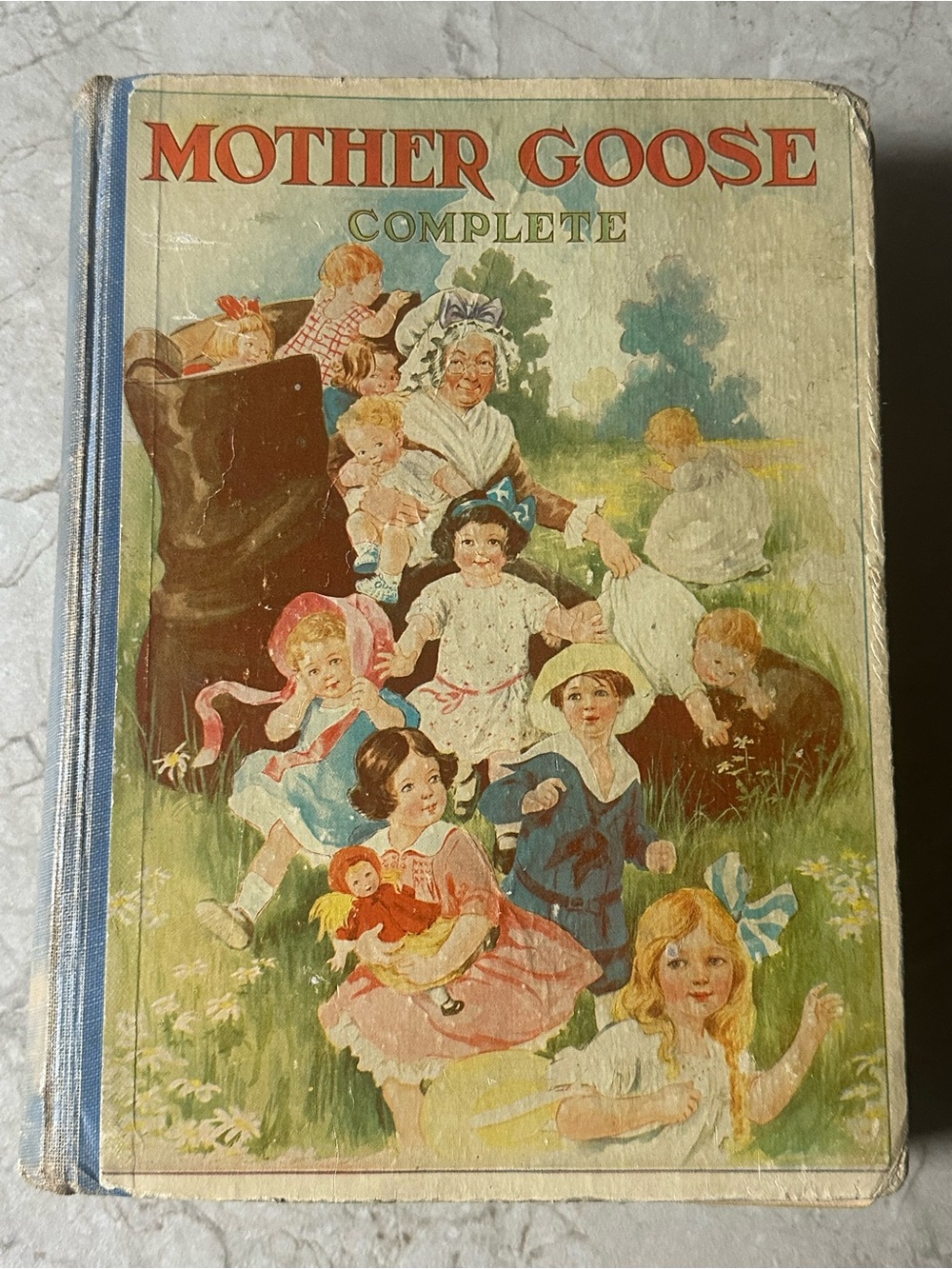 Antique Mother Goose Complete Melodies hardcover book color Frontspiece illustra